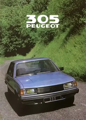 Peugeot 305 Modellprogramm 1979 Automobilprospekt (4787)