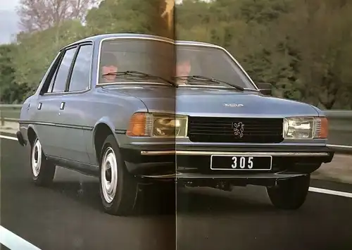 Peugeot 305 Modellprogramm 1979 Automobilprospekt (4787)