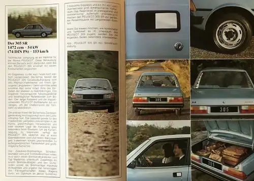 Peugeot 305 Modellprogramm 1979 Automobilprospekt (4787)