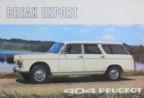 Peugeot 404 Familiale Break Modellprogramm 1970 Automobilprospekt (4798)