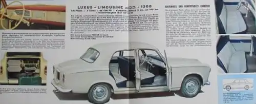 Peugeot 403 Modellprogramm 1963 Automobilprospekt (4804)