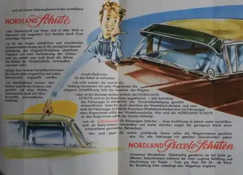 Nordland-Schulte Auto-Blendschutz 1960 Zubehörprospekt (4950)