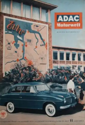 "ADAC Motorwelt" Automobilclub-Zeitschrift 1955 Goliath (4968)