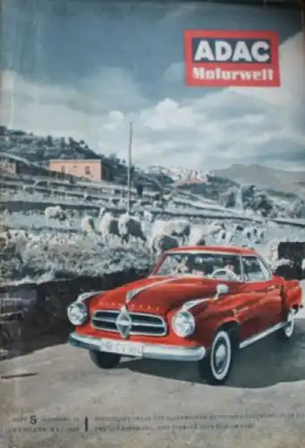 "ADAC Motorwelt" Automobilclub-Zeitschrift 1958 Borgward Coupe (5023)
