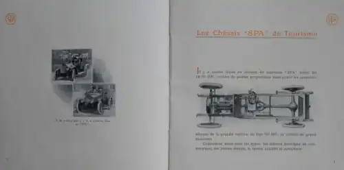 SPA Automobiles Modellprogramm 1909 Automobilprospekt (5072)