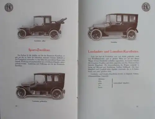 Benz 8/20 PS Modellprogramm 1912 Automobilprospekt (5097)