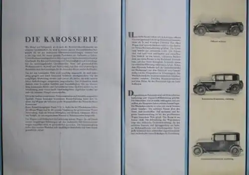 Mercedes-Benz Modellprogramm 1924 Automobilprospekt (6001)