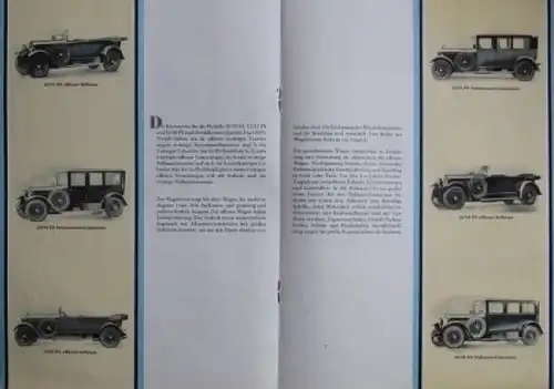 Mercedes-Benz Modellprogramm 1924 Automobilprospekt (6001)