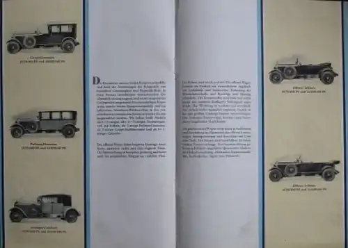 Mercedes-Benz Modellprogramm 1924 Automobilprospekt (6001)