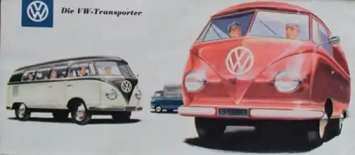 Volkswagen T1 Transporter Modellprogramm 1958 "Die VW-Transporter" Automobilprospekt (6004)