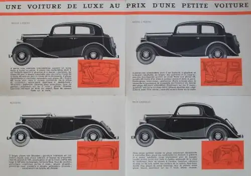 Fiat 6 CV Modellprogramm 1935 Automobilprospekt (6012)
