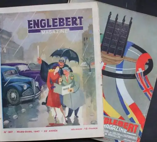 "Englebert Magazine" Reifen-Magazin 1949 zwei Ausgaben (6023)
