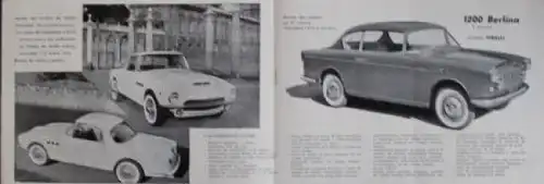 Moretti 750 Modellprogramm 1958 Automobilprospekt (6035)