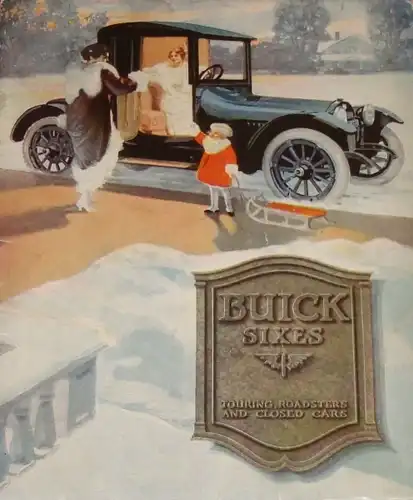 Buick Sixes Touring Roadster Modellprogramm 1916 Automobilprospekt (6077)