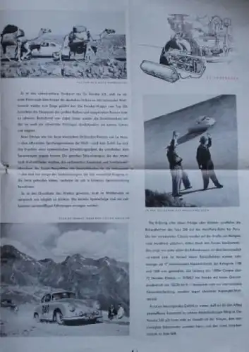 Porsche 356 A Modellprogramm 1952 Automobilprospekt (6088)
