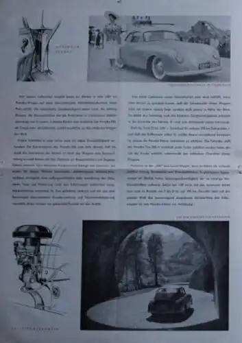 Porsche 356 A Modellprogramm 1952 Automobilprospekt (6088)