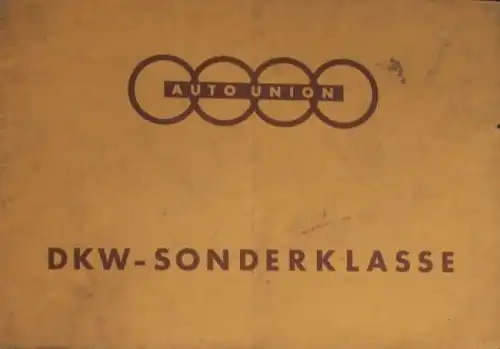 DKW Sonderklasse Modellprogramm 1939 Automobilprospekt (4868)