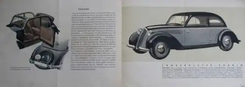 DKW Sonderklasse Modellprogramm 1939 Automobilprospekt (4868)