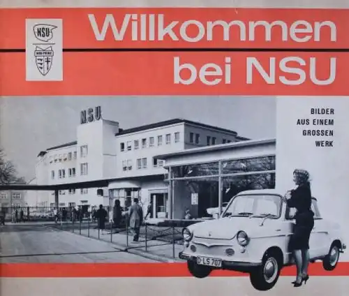 NSU Fahrzeuge Modellprogramm 1961 "Willkommen bei NSU" Automobilprospekt (6101)