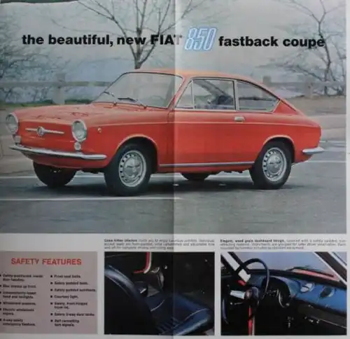 Fiat Modellprogramm 1966 "The Italian's in town!" Automobilprospekt (6116)
