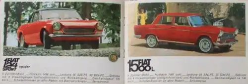 Fiat Modellprogramm 1968 Automobilprospekt (6117)