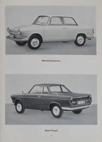 BMW 700 Coupe Limousine 1961 Betriebsanleitung (6163)