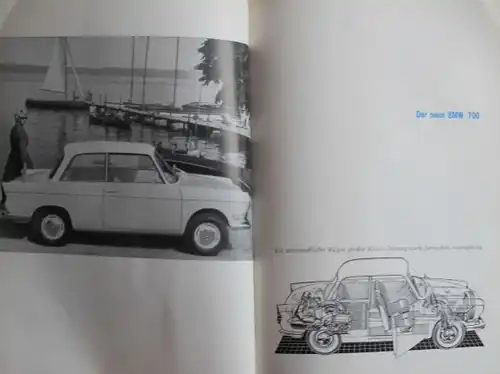 BMW 700 Modellprogramm 1959 Automobil-Pressemappe (6187)