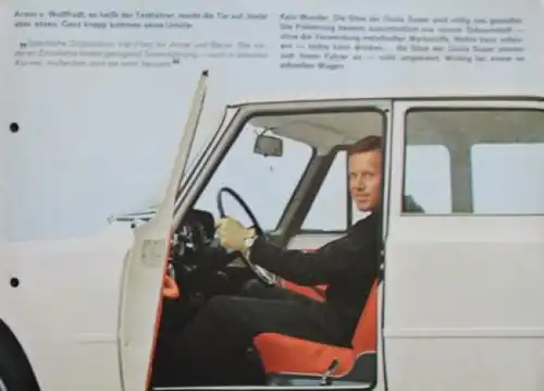 Alfa Romeo Giulia Super Modellprogramm 1965 "Was ein Lizenzfahrer zu berichten hat" Automobilprospekt (6193)