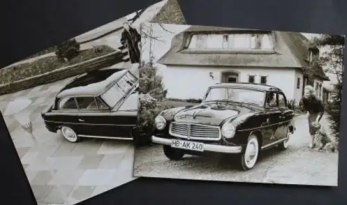 Goliath 1100 Limousine 1958 zwei Werksfoto (6239)