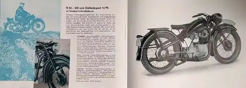 BMW Krafträder Modellprogramm 1939 "Vorsprung wird immer größer" Motorradprospekt (6266)