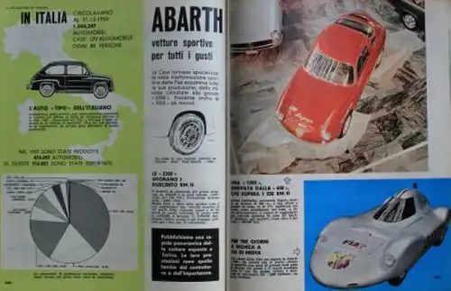 "Quattroruote" Automobil-Magazin Italien 1960 zwei Ausgaben (2712)