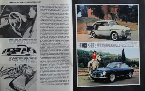"Quattroruote" Automobil-Magazin Italien 1956 zwei Ausgaben (2713)