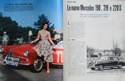 "Quattroruote" Automobil-Magazin Italien 1956 zwei Ausgaben (2714)