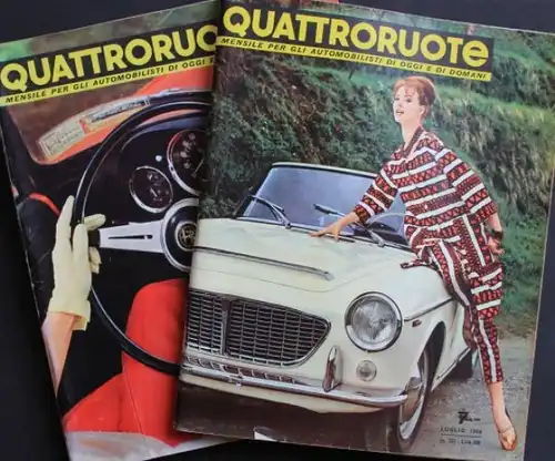 "Quattroruote" Automobil-Magazin Italien 1960 zwei Ausgaben (2716)