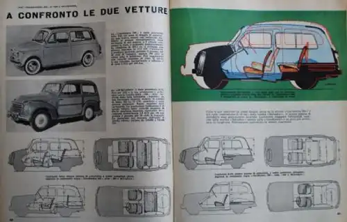 "Quattroruote" Automobil-Magazin Italien 1960 zwei Ausgaben (2716)
