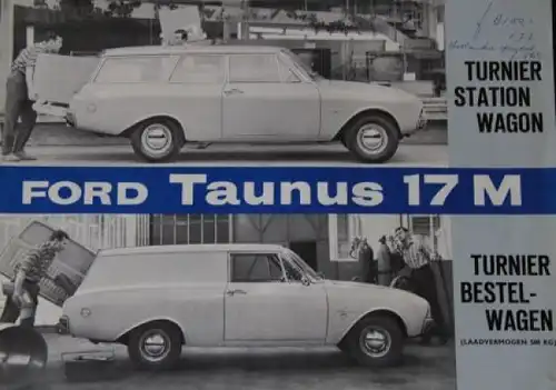 Ford Taunus 17 M Turnier Modellprogramm 1962 Automobilprospekt (2748)
