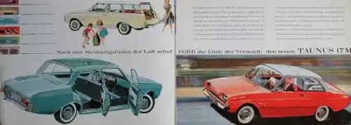 Ford Taunus 17 M Modellprogramm 1962 Gotschke-Motive Automobilprospekt (2749)