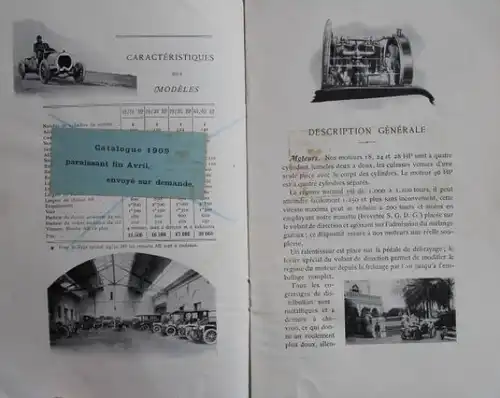 Pilan Automobiles Modellprogramm 1908 Automobilprospekt (2766)