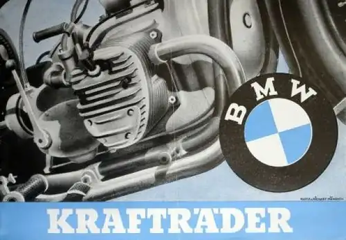 BMW Krafträder Modellprogramm 1937 Motorradprospekt (2814)