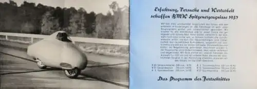 BMW Krafträder Modellprogramm 1937 Motorradprospekt (2814)