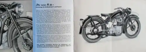 BMW Krafträder Modellprogramm 1937 Motorradprospekt (2814)