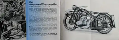 BMW Krafträder Modellprogramm 1937 Motorradprospekt (2814)