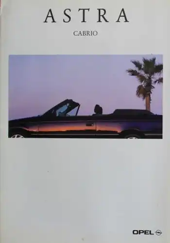 Opel Astra Cabrio Modellprogramm 1993 Automobilprospekt (2868)