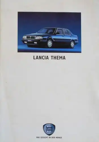 Lancia Thema Modellprogramm 1992 Automobilprospekt (2891)