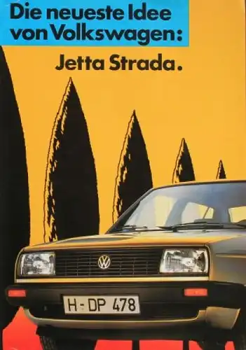 Volkswagen Jetta Strada Modellprogramm 1985 Automobilprospekt (2898)
