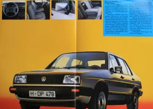 Volkswagen Jetta Strada Modellprogramm 1985 Automobilprospekt (2898)