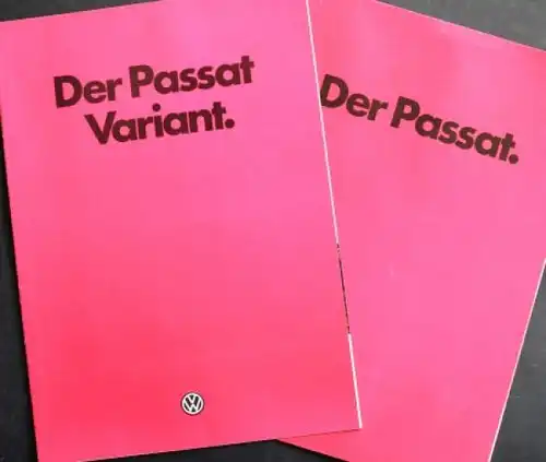 Volkswagen Passat Variant Modellprogramm 1980 zwei Automobilprospekte (2936)