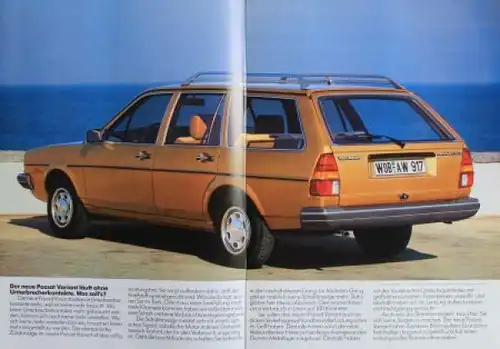 Volkswagen Passat Variant Modellprogramm 1980 zwei Automobilprospekte (2936)