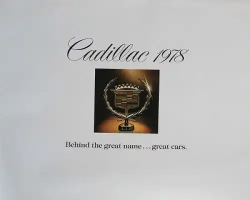 Cadillac Modellprogramm 1978 "Behind the great name" Automobilprospekt (2955)