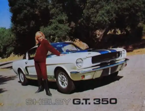 Shelby Ford Mustang G.T. 350 Modellprogramm 1966 Automobilprospekt (3013)